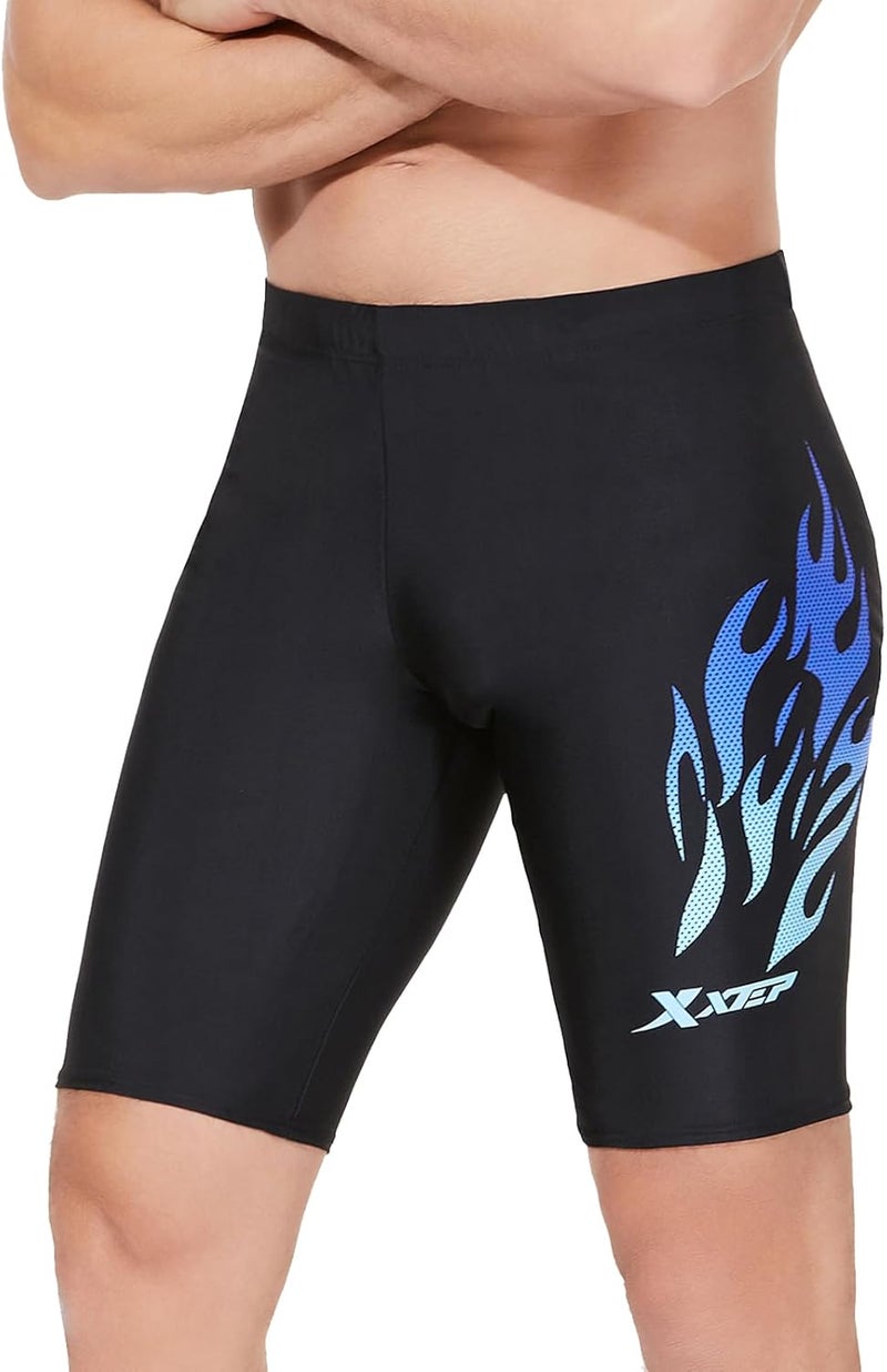 KANAV Men's Swim Jammers Athletic Swimsuit Compression Swimwear Bathing Swimming Shorts Endurance Long Racing Training - Image 1